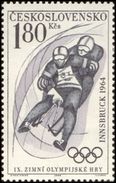 Czechoslovakia / Stamps (1964) 1354: IX. Winter Olympics Innsbruck (Sleigh Ride); Painter: Anna Podzemna - Winter 1964: Innsbruck