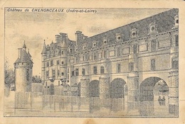 Gravure: Chocolat De L'Hermitage De Stérimberg, Tain (Drôme) - Château De Chenonceaux - Autres & Non Classés