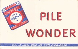 France Buvard Piles Wonder ( Pliure , Taches ) 20 Cm X 13 Cm - Accumulators