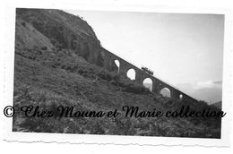 TRACTION TRAIN SUR VIADUC - PHOTO 11 X 7 CM - Trains