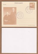 AC - TURKEY POSTAL STATIONERY - WITH THE PICTURES OF ATATURK AND INONU ON BEIGE GROUND ANKARA 25 MAY 1997 - Ganzsachen