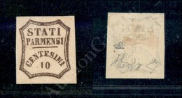 1859 - Governo Provvisorio - 10 Cent Bruno (14) - Molto Bello - Diena (2.000) - Autres & Non Classés