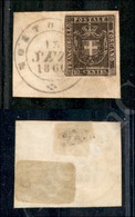 1860 - 10 Cent Bruno (19) Su Frammento Da Montopoli (pt.12) - Ben Marginato (1.350) - Autres & Non Classés