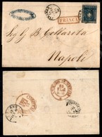 20 Cent Azzurro (20) Con Margini Intaccati - Lettera Da Firenze A Napoli Del 11.2.61 - Franca (rosso - In Cartella) Al R - Sonstige & Ohne Zuordnung