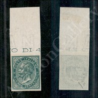 1864 - Prova Di Colore - 5 Cent Verde Cupo (Bolaffi P11g) Bordo Di Foglio - Gomma Integra - Cert. E.Diena - Otros & Sin Clasificación