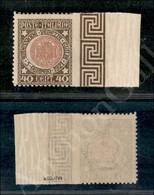 1921 - 40 Cent Venezia Giulia (115e) Non Dentellato A Destra - Bordo Foglio - Gomma Integra (570) - Other & Unclassified