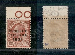 1924 - 10 Cent Crociera Italiana (162c) Con La Cifra 1 A Puntini - Bordo Foglio - Gomma Integra (480+) - Otros & Sin Clasificación