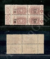 1923 - 3 Lire Su 10 (23b/23 Pacchi Postali) Con Soprastampa Evanescente In Coppia Col Normale - Gomma Integra (525) - Autres & Non Classés