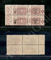 1923 - 3 Lire Su 10 (23b/23 Pacchi Postali) Con Soprastampa Evanescente In Coppia Col Normale - Gomma Integra (525) - Otros & Sin Clasificación