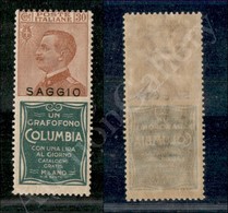 1924 - Saggio - 30 Cent Columbia (9 - Pubblicitari) - Gomma Integra - Andere & Zonder Classificatie