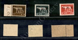 1943 - GNR Brescia - Soprastampe Spaziate (470/A +483/A+485/A) - Serie Completa - 3 Valori Nuovi Con Gomma Integra - Cer - Lombardo-Vénétie