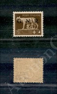 1943 - GNR Brescia - 5 Cent (470/A) Con Soprastampa Spaziata - Gomma Integra - Molto Bello - Cert. AG (3.600) - Lombardo-Vénétie