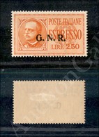 1944 - GNR Verona - 2,50 Lire Espresso (20) Con Punto Grosso Dopo R - Non Catalogato - Nuovo Con Gomma - Cert. AG - Lombardo-Vénétie