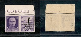 1944 - 50 Cent Marina (33C - Propaganda) Con Soprastampa Sulla Vignetta - Bordo Foglio - Gomma Integra - Cert. AG (650) - Lombardo-Vénétie