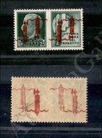 1944 - 25 Cent Milizia (52Ab - Propaganda) Con Doppi Fasci Diritti E Capovolti + Decalco - Gomma Integra - Sorani + Chia - Lombardo-Venetien