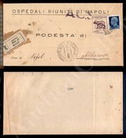 50 Cent Lupa (515) Con Filigrana + 1,25 Lire Imperiale (253) - Piego Raccomandato Da Napoli A Albanova Del 18.8.44 - Lombardo-Vénétie