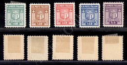 1944 - Prima Tiratura Dent 11 1/2 (1a/5a) - Serie Completa (800) - Other & Unclassified