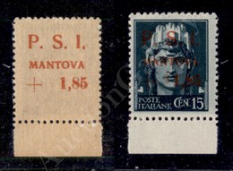 1945 - 1,85 Su 15 Cent (2aa) Con Soprastampe Recto-verso - Bordo Foglio - Gomma Integra (1.350) - Other & Unclassified