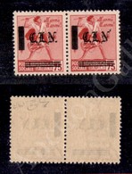 1945 - Coppia 75 Cent (CEI 27) Con Esemplare A Destra Con Punto Dopo N In Alto (Errani 10+10e) - Cert. Raybaudi - Andere & Zonder Classificatie