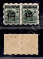 1945 - Coppia 3 Lire (CEI 30) Con Sbarra Spezzata (Errani 13+13f) - Gomma Integra - Raybaudi - Otros & Sin Clasificación