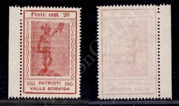 1945 - 20 Cent Perseo (10bb) Con Filigrana Lettere - Bordo Foglio - Senza Gomma (250) - Andere & Zonder Classificatie