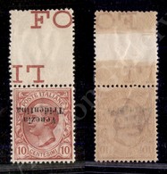 Trentino - 1918 - 10 Cent Leoni (22aa) Con Soprastampa Capovolta - Bordo Foglio - Gomma Integra (550) - Autres & Non Classés