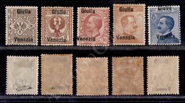 1918/1919 - Giulia Venezia (19d/20d+22d/24d) - 5 Valori - Nuovi Con Gomma (420) - Autres & Non Classés