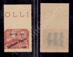 1922 - 60 Cent Fondazione Studio (184o) Non Dentellato In Alto - Bordo Foglio - Gomma Integra (450) - Autres & Non Classés