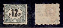 1914 - 12 Filler Segnatasse (2A) Con Filigrana C - Nuovo Con Gomma - Diena + Cert. AG (1.100) - Autres & Non Classés