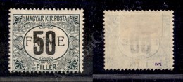 1914 - 50 Filler Segnatasse (3A) Con Filigrana C - Nuovo Con Gomma - Cert. AG (300) - Autres & Non Classés