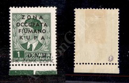 1941 - 1 Din (33) Bordo Foglio - Senza ZOFK In Alto Non Catalogato - Nuovo Con Gomma - Cert. AG - Autres & Non Classés