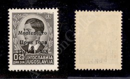 Montenegro - 1941 - 0,25 Din (1r) Con K Al Posto Della Prima A Cirillica - Gomma Integra (500) - Autres & Non Classés