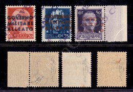 Napoli - 1943 - Checked Proves Seen And Correct (10a/12a) - Serie Completa Delle Prove Di Stampa Approvate - Gomma Integ - Andere & Zonder Classificatie