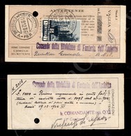 Posta Militare N.84 Emissione A - 1 Lira (209) Su Ricevuta Vaglia Del 19.12.36 - Sonstige & Ohne Zuordnung