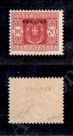 1934 - 20 Lire (38a - Segnatasse) Con Soprastampa Capovolta - Gomma Integra - Diena (1.125) - Autres & Non Classés