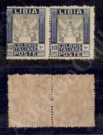 1921 - Coppia Del 10 Lire (32xa/32a) Dentellati 14x13 Con Pezzo Di Sinistra Senza Filigrana - Gomma Integra - Raro Insie - Otros & Sin Clasificación