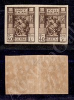 1923 - Coppia 40 Cent Sibilla (41b) Non Dentellata - Gomma Integra (1.350) - Andere & Zonder Classificatie
