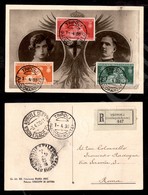 Nozze (61/63) - Serie Completa Su Cartolina Raccomandata Commemorativa Da Tripoli A Roma Del 1.4.30 - Diena - Autres & Non Classés