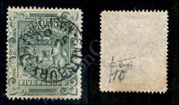 Compagnia Britannica Dell'Africa Del Sud - 1892 - 5 Pounds (Mich.10) Stemma Reale (700) - Autres - Afrique