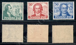 Berlino Ovest - 1949 - Bicentenario Nascita J.W.Von Goethe (Mich.61/63) Serie Completa Di 3 Valori - Gomma Integra (320) - Autres & Non Classés