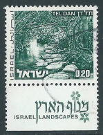 1975-79 ISRAELE USATO VEDUTE DI ISRAELE 20 A CON APPENDICE - T16-3 - Oblitérés (avec Tabs)