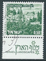 1975-79 ISRAELE USATO VEDUTE DI ISRAELE 50 A CON APPENDICE - T16-6 - Used Stamps (with Tabs)