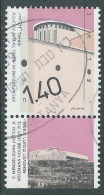 1997 ISRAELE USATO ARCHITETTURA 1,40 S BANDA FOSFORO SX CON APPENDICE - T16-8 - Used Stamps (with Tabs)