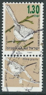 1997 ISRAELE USATO UCCELLI 1,30 BANDA FOSFORO CON APPENDICE - T16-8 - Gebraucht (mit Tabs)