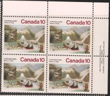 CANADA 1974 SCOTT 652**  PLATE BLOCK UR - Blocks & Sheetlets