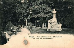 PARIS - Parc Monceau - Le Monument De Guy De Maupassant - Statues