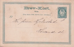 NORVEGE - ENTIER POSTAL - 1891 - CARTE DE CORRESPONDANCE - LUDWIG TO - Postwaardestukken