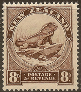 NZ 1935 8d Tuatara Single Wmk SG 565 HM #AAT183 - Unused Stamps