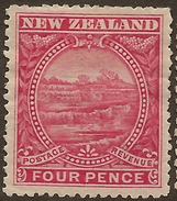 NZ 1898 4d Terraces SG 252 HM #AAT133 - Ongebruikt