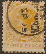 NZ 1882 3d SSF QV P 12x11.5 SG 198 U #AAT145 - Used Stamps